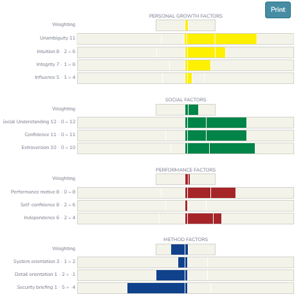 Our personality analysis makes the otherwise invisible visible and enhances the job interview or performance review